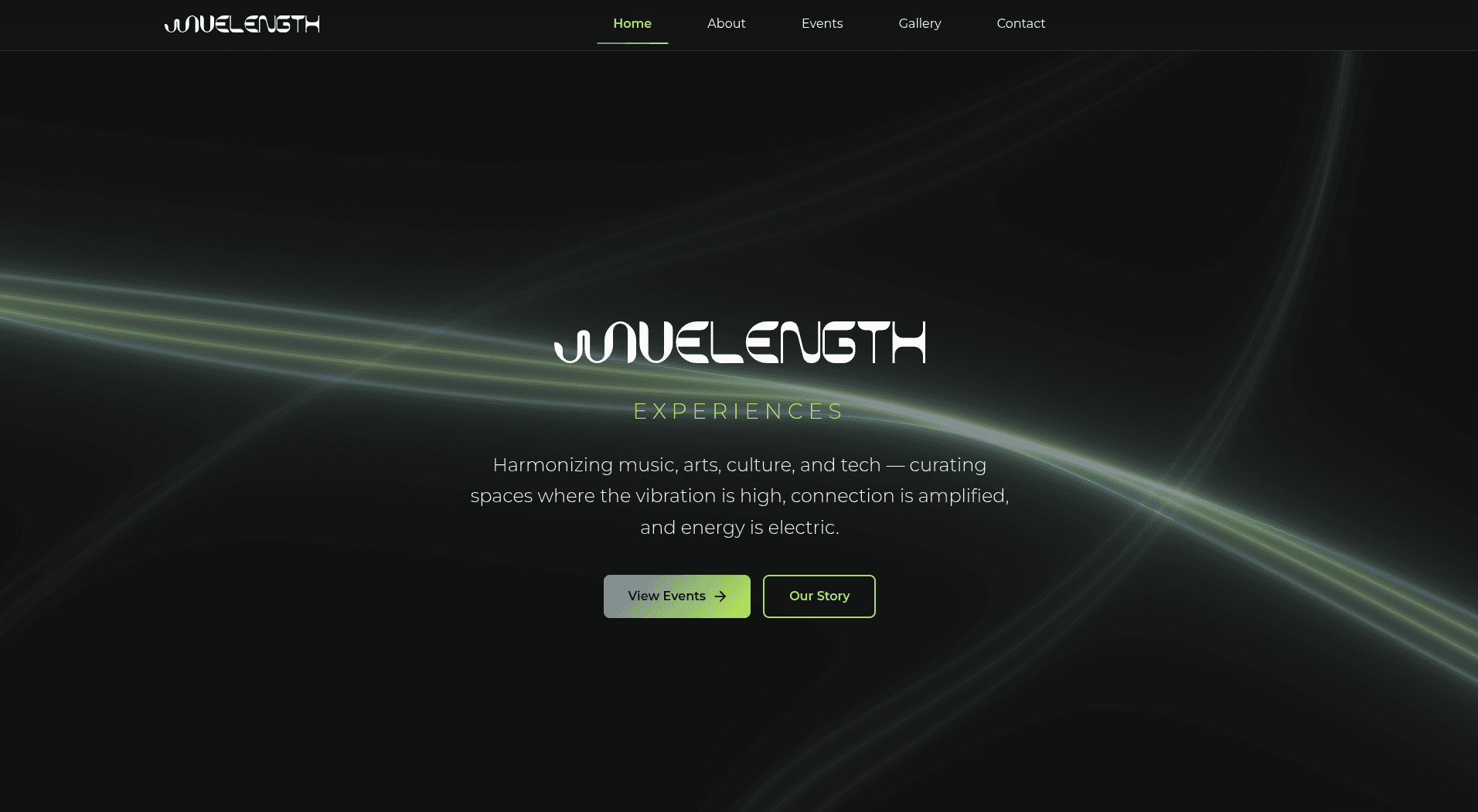 Wavelength Entertainment website screenshot